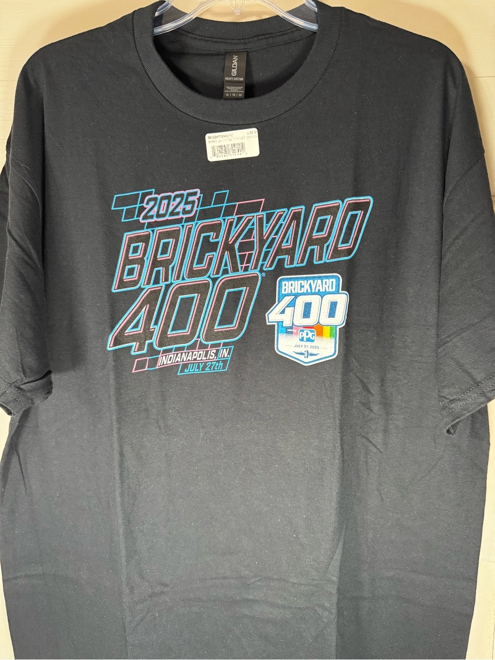 Gildan Black 2025 Brickyard 400 Graphic Crew Neck T-Shirt